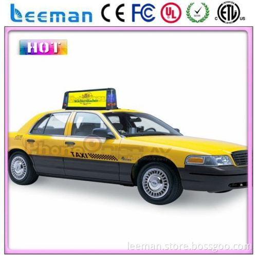 video led display hd taxi roof top advertising signs